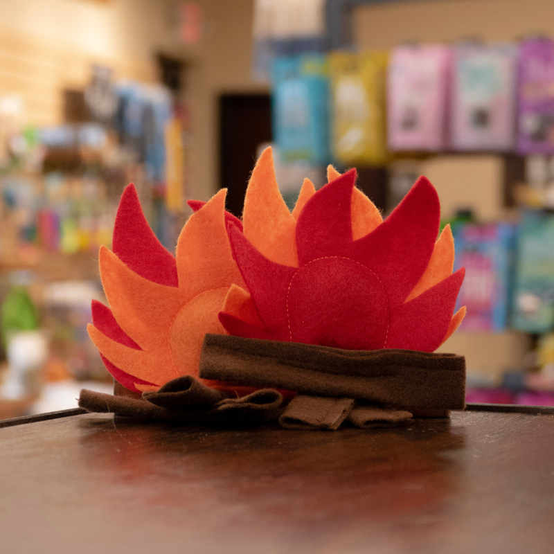 Doggie Styles and Kitty Too Campfire Felt Cat Toy with Catnip image number null