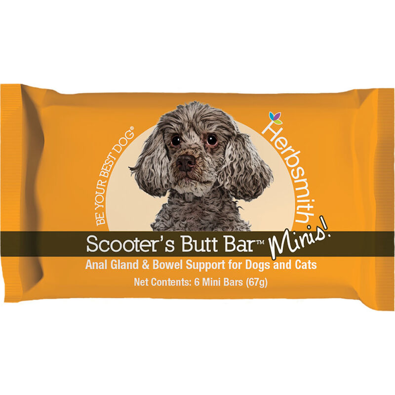 Herbsmith Scooter's Butt Bar Anal Gland & Bowel Support Mini Dog & Cat Supplement, 67-g image number null