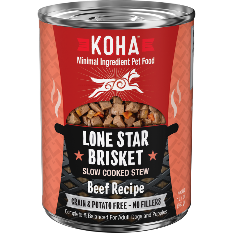 Koha Slow Cooked Stew Canned Dog Food, Lone Star Brisket, 12.7-oz image number null