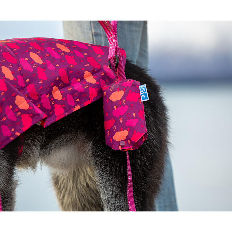 RC Pets Packable Dog Rain Poncho, Raindrops image number null