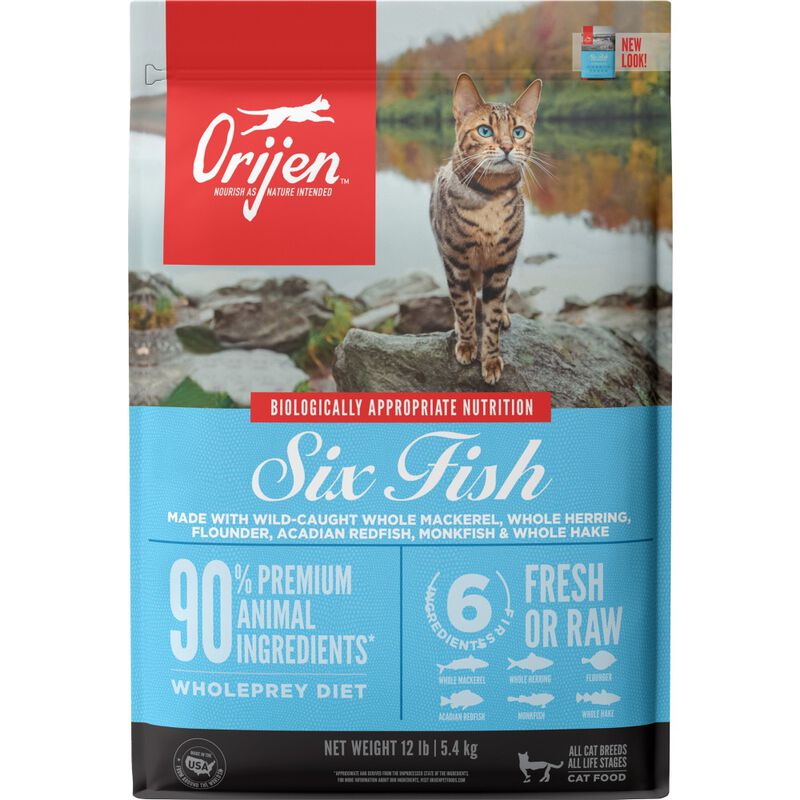 Orijen Grain-Free Dry Cat Food, Six Fish image number null