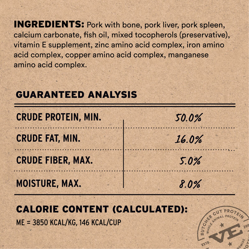 Vital Essentials Raw Freeze-Dried Dog Food, Pork, Soft Nibs, 14-oz image number null