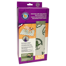 PoochPad Indoor Turf Dog Potty Replacement Pads, 2-pack