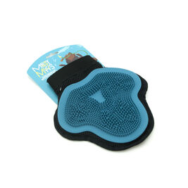 Messy Mutts Silicone Pet Grooming Glove, Blue