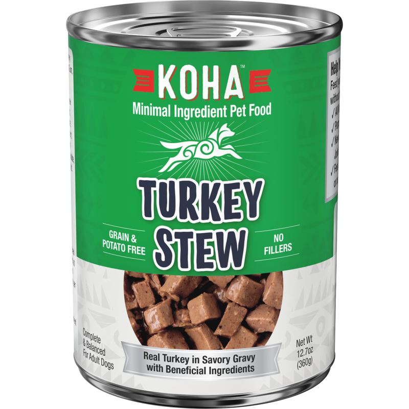 Koha Minimal Ingredient Stew Canned Dog Food, Turkey, 12.7-oz image number null