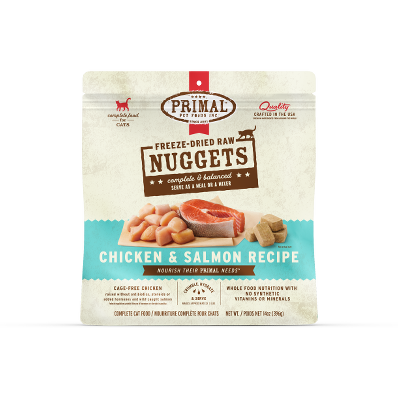 Primal Raw Freeze-Dried Cat Food, Chicken & Salmon, 14-oz image number null