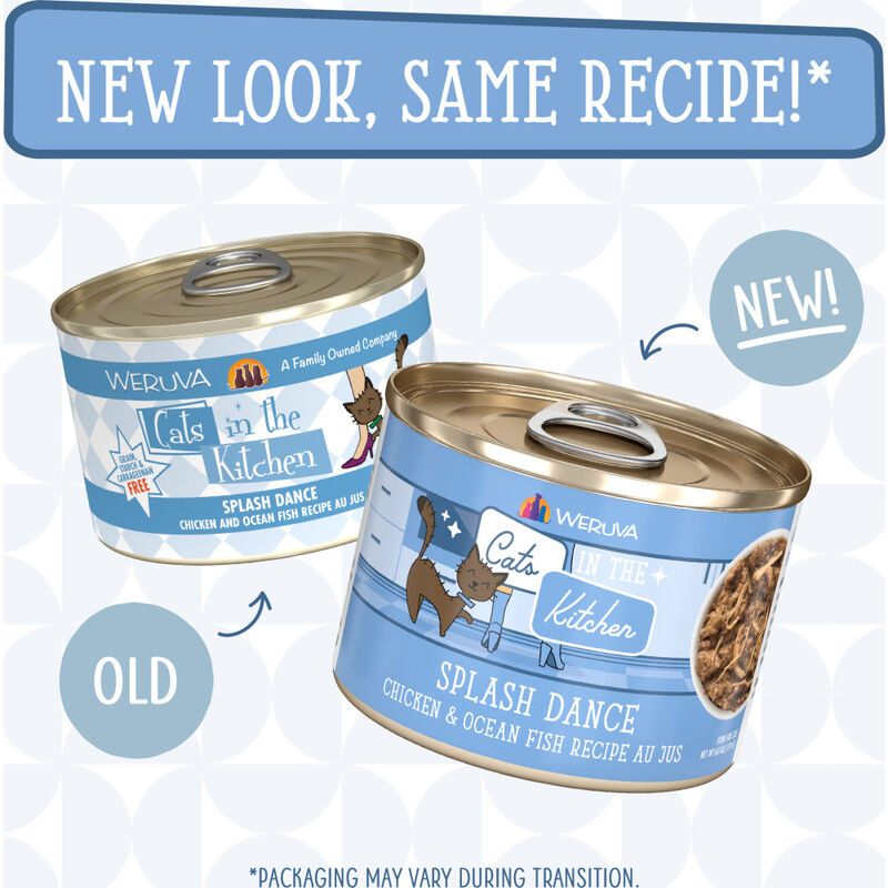 Cats in the Kitchen Originals Canned Cat Food, Splash Dance, Chicken & Ocean Fish, 6-oz image number null