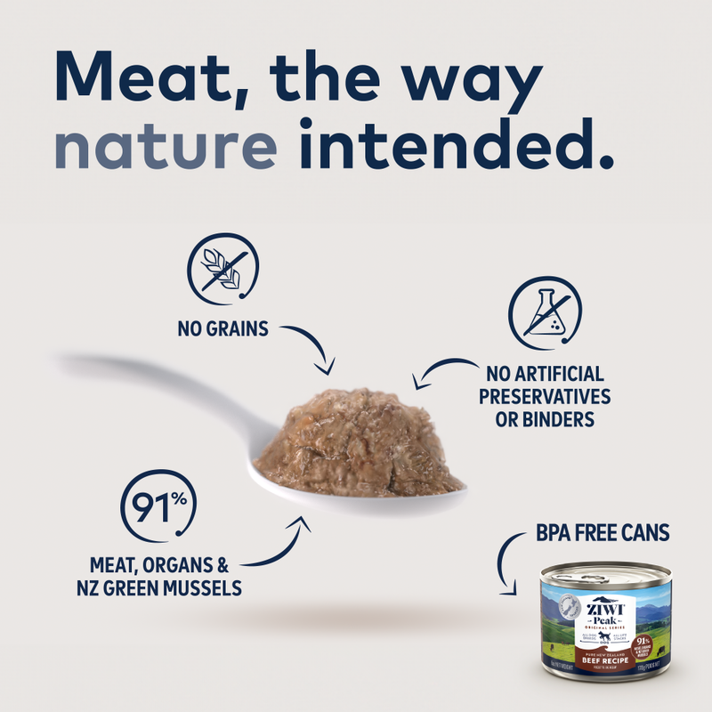 ZIWI Peak Original Series Canned Dog Food, Beef, 6-oz image number null