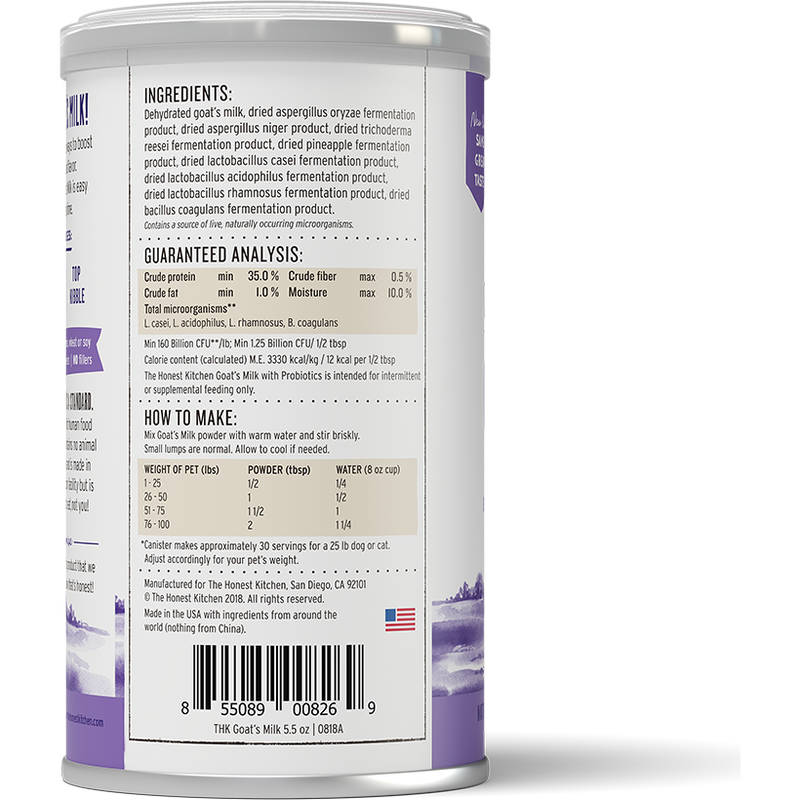 The Honest Kitchen Daily Boosters Dehydrated Pet Food Topper, Goat's Milk, 5.2-oz image number null