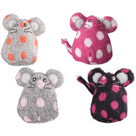 HuggleHounds HuggleKats Polka Dot Mice Cat Toy, 1-count