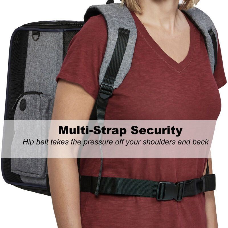 MidWest Day Tripper Pet Backpack, Gray image number null