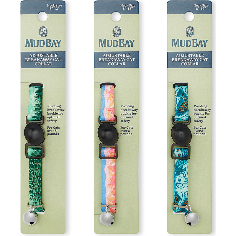 Mud Bay Cat Collar, Mountains, 3/8-in x 8-12-in image number null