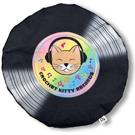 Crochet Kitty Crinkle and Catnip Record Cat Mat Cat Toy
