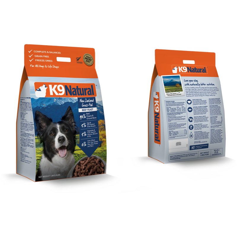 K9 Natural Freeze-Dried Dog Food, Beef image number null