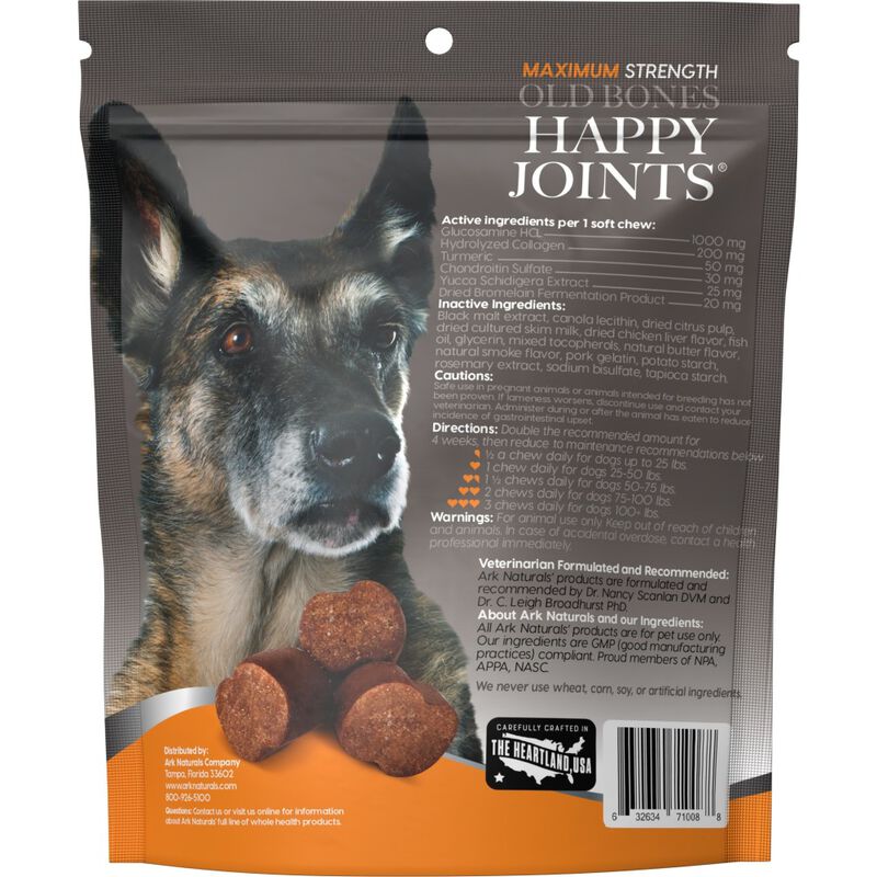 Ark Naturals Gray Muzzle Old Bones Happy Joints Maximum Strength Senior Dog Treats, 16-oz image number null