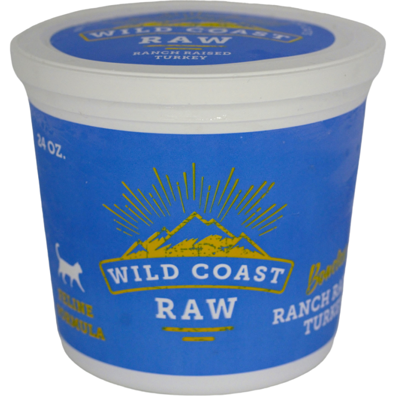 Wild Coast Raw Frozen Cat Food, Free Range Turkey image number null