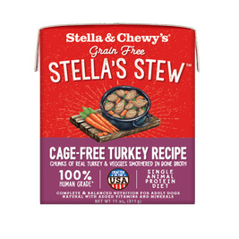 Stella & Chewy's Stella's Stew Wet Dog Food, Cage-Free Turkey, 11-oz