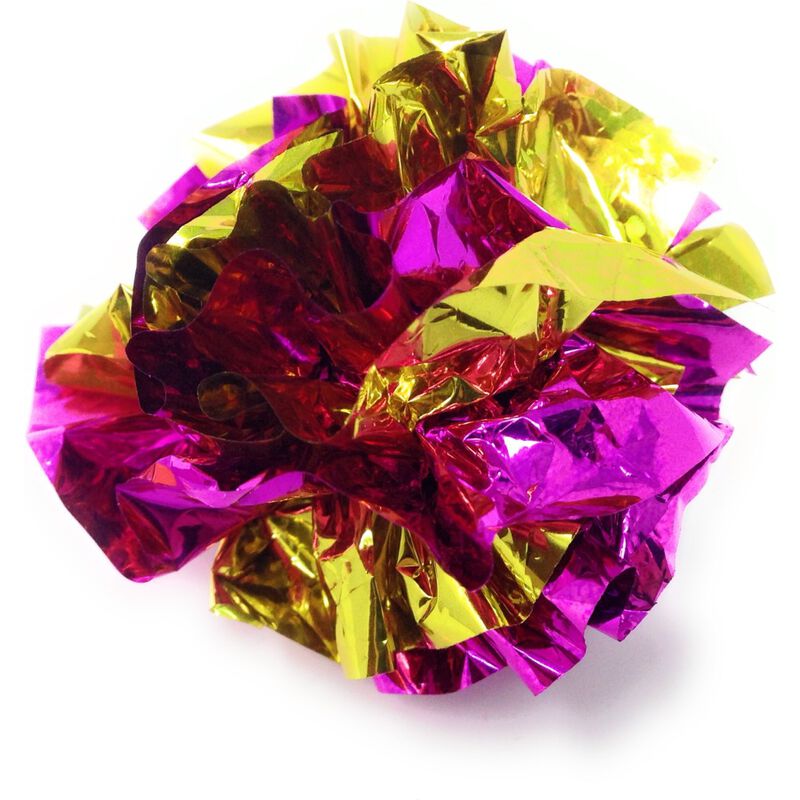 Boca Pet Crinkle Mylar Ball Cat Toy, Assorted Colors, Small image number null