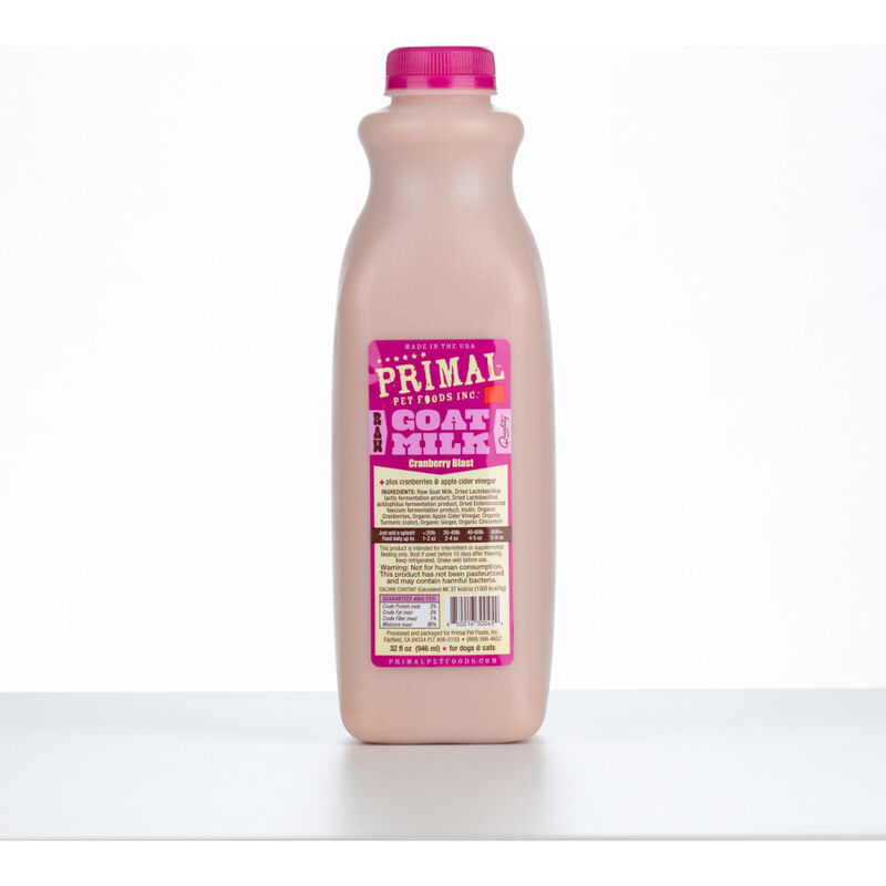 Primal Goat Milk Raw Frozen Pet Food Topper, Cranberry Blast, 32-oz image number null