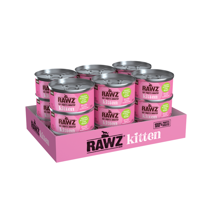 Rawz Kitten Pate Canned Cat Food, Chicken & Chicken Liver, 2.8-oz image number null