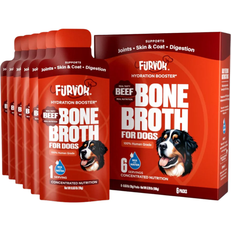 Furvor Bone Broth Hydration Pack Dog, Beef, .36-oz image number null