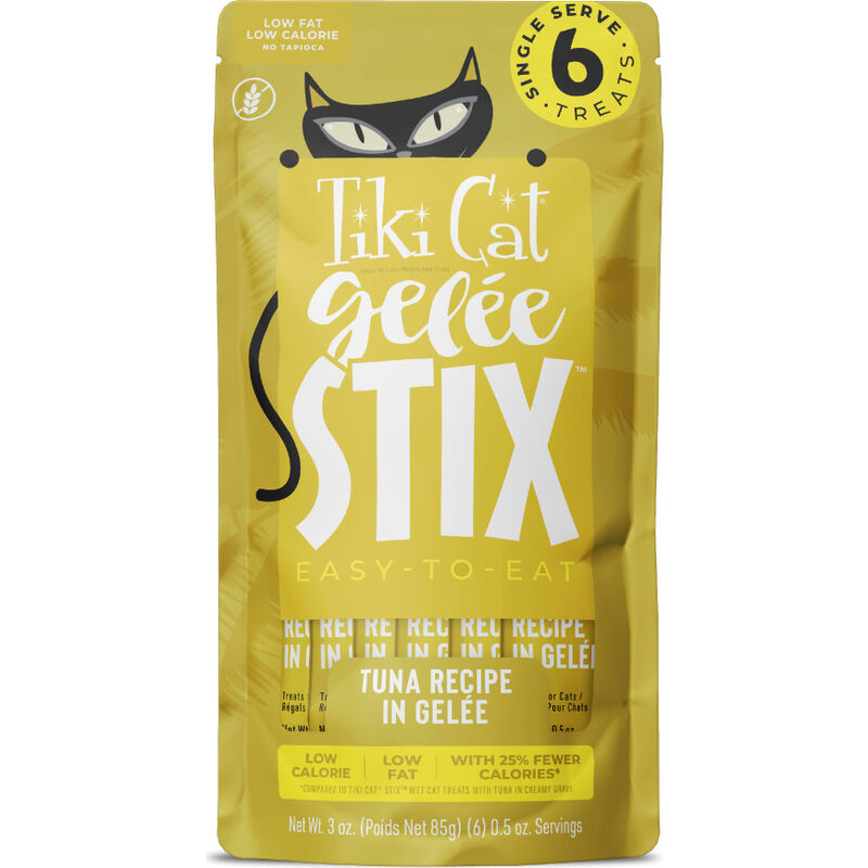Tiki Cat Gelee Stix Lickable Cat Treats, Tuna, 0.5-oz, 6-pack image number null