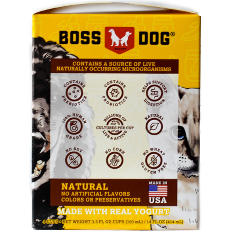 Boss Dog Frozen Yogurt Dog Treats, Peanut Butter & Banana, 3.5-oz, 4-pack image number null