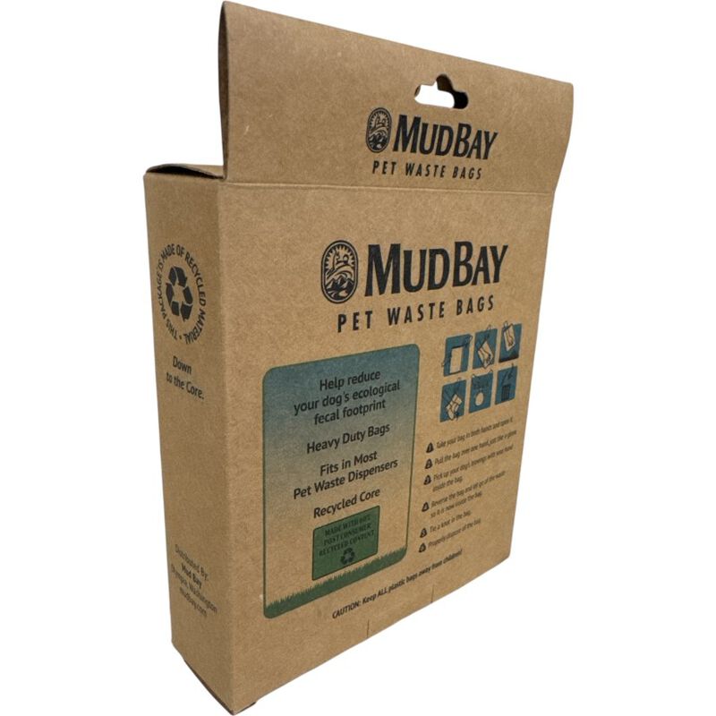 Mud Bay PCR Pet Waste Bags, Unscented, 8 Rolls, 160-count image number null