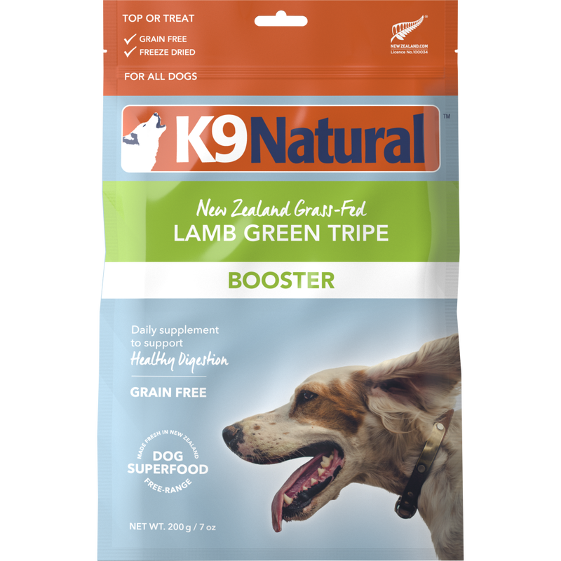 K9 Natural Booster Freeze-Dried Dog Food Topper, Lamb Green Tripe, 7-oz image number null