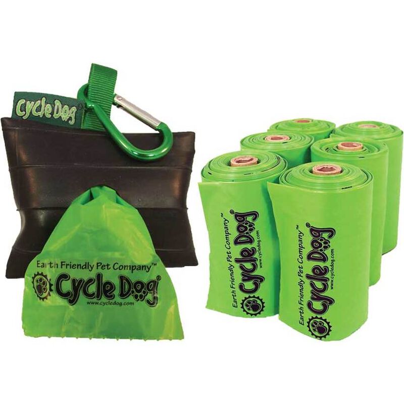 Cycle Dog Earth Friendly Park Pouch Holder with Dog Pickup Bags, 6 Rolls, 72-count image number null