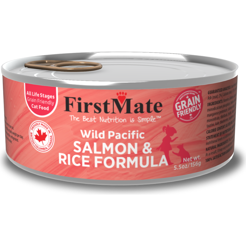 FirstMate Grain Friendly Canned Cat Food, Salmon & Rice image number null