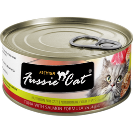 Fussie Cat Premium Canned Cat Food, Tuna & Salmon