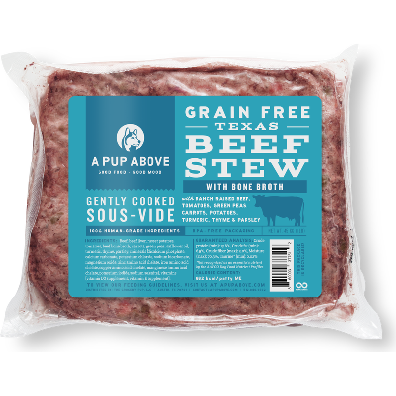 A Pup Above Gently Cooked Frozen Dog Food, Texas Beef Stew image number null