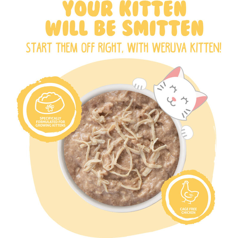 Weruva Kitten Canned Cat Food, Chicken Au Jus, 3-oz image number null