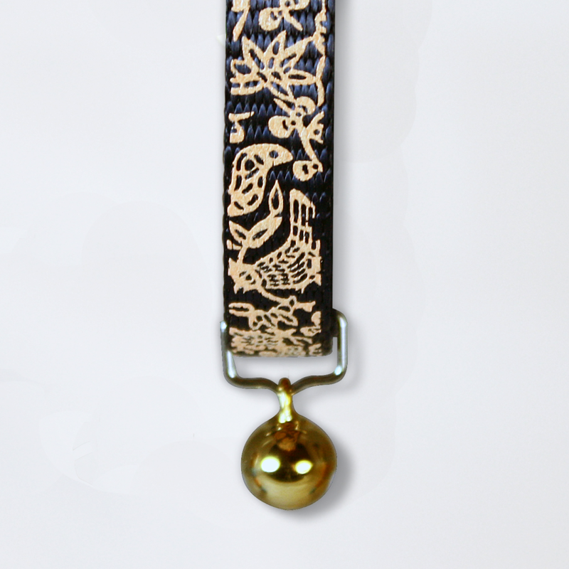 Goli Design Flora & Fauna Reflective Cat Collar, Gold image number null