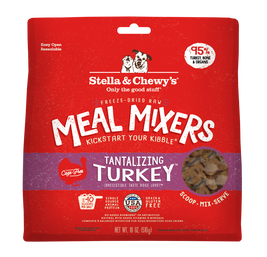 Stella & Chewy's Meal Mixers Raw Freeze-Dried Dog Food Topper, Tantalizing Turkey