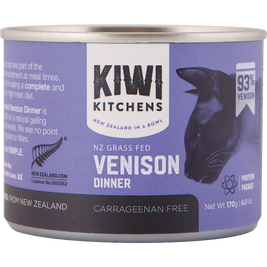 Kiwi Kitchens Canned Cat Food, Venison, 6-oz