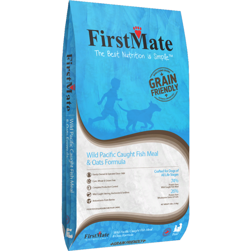 FirstMate Grain Friendly Dry Dog Food, Fish & Oats image number null