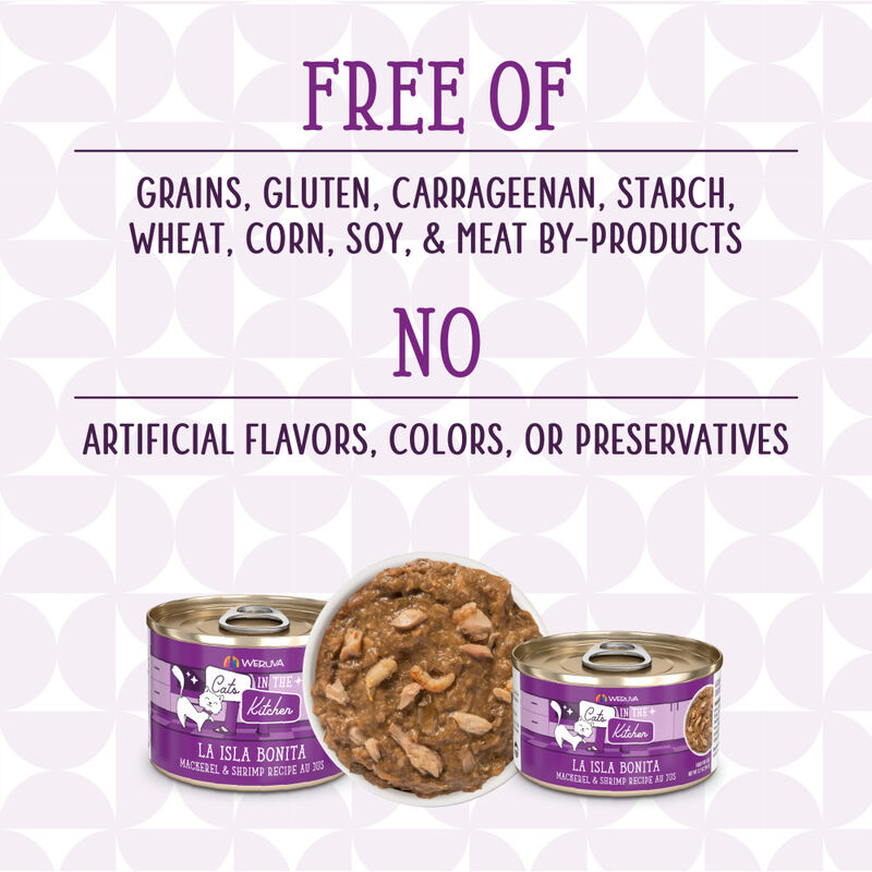 Cats in the Kitchen Originals Canned Cat Food, La Isla Bonita, Mackerel & Shrimp, 6-oz image number null