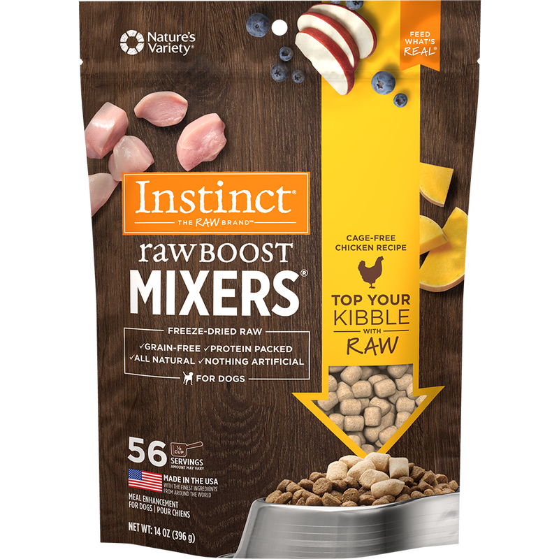 Instinct Raw Boost Mixers Freeze-Dried Dog Food Topper, Chicken, 14-oz image number null
