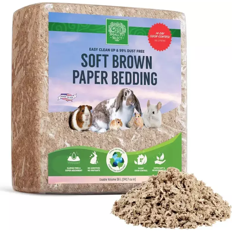 Small Pet Select Bedding, Soft Brown Paper, 56-L image number null