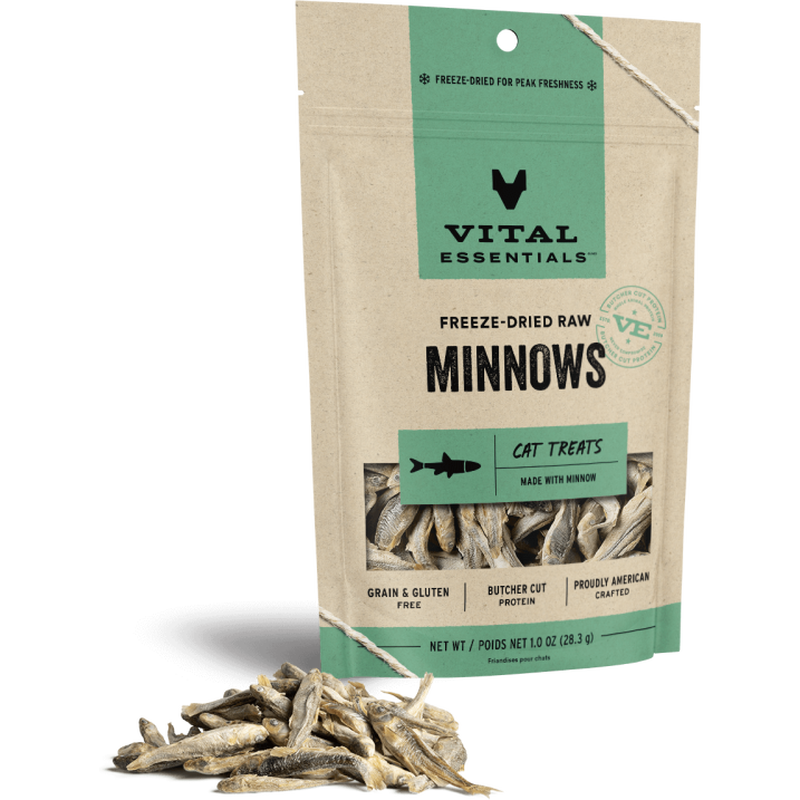 Vital Essentials Raw Freeze-Dried Cat Treats, Minnows, 1-oz image number null