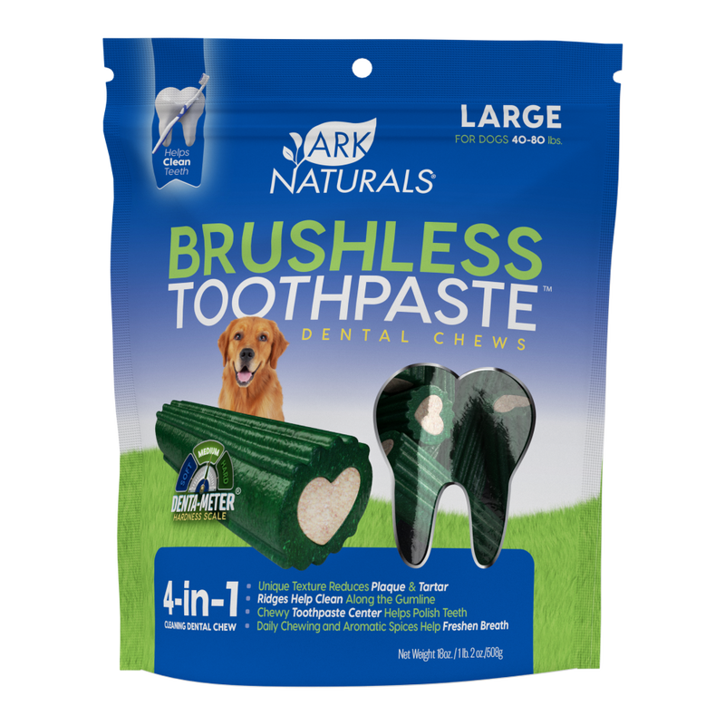 Ark Naturals Brushless Toothpaste Dog Dental Chews, Large image number null