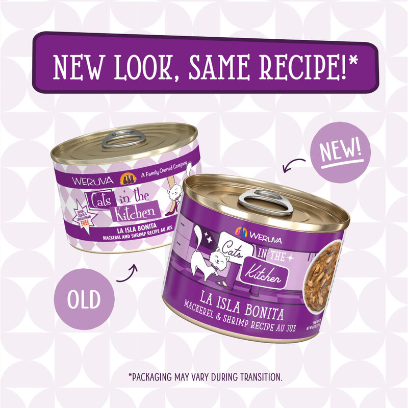 Cats in the Kitchen Originals Canned Cat Food, La Isla Bonita, Mackerel & Shrimp, 6-oz image number null