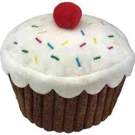 Petlou Plush Dog Toy, Cupcake, 5-in