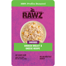 Rawz Shredded Wet Cat Food, Chicken Breast & Cheese