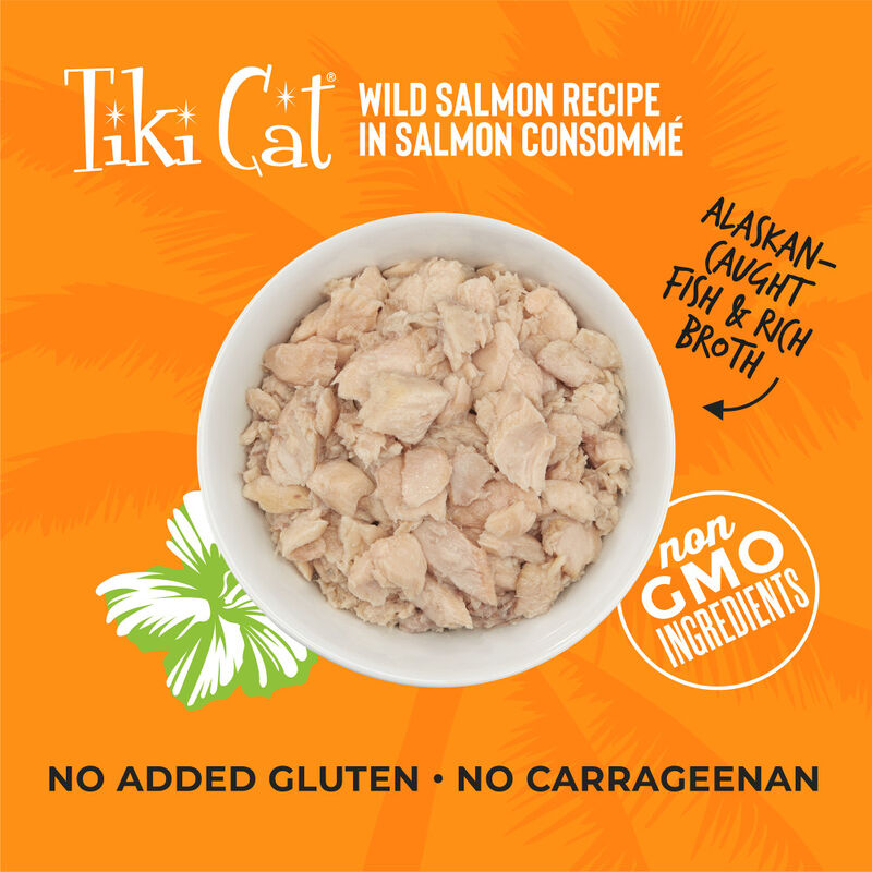 Tiki Cat Luau Canned Cat Food, Wild Salmon, 6-oz image number null
