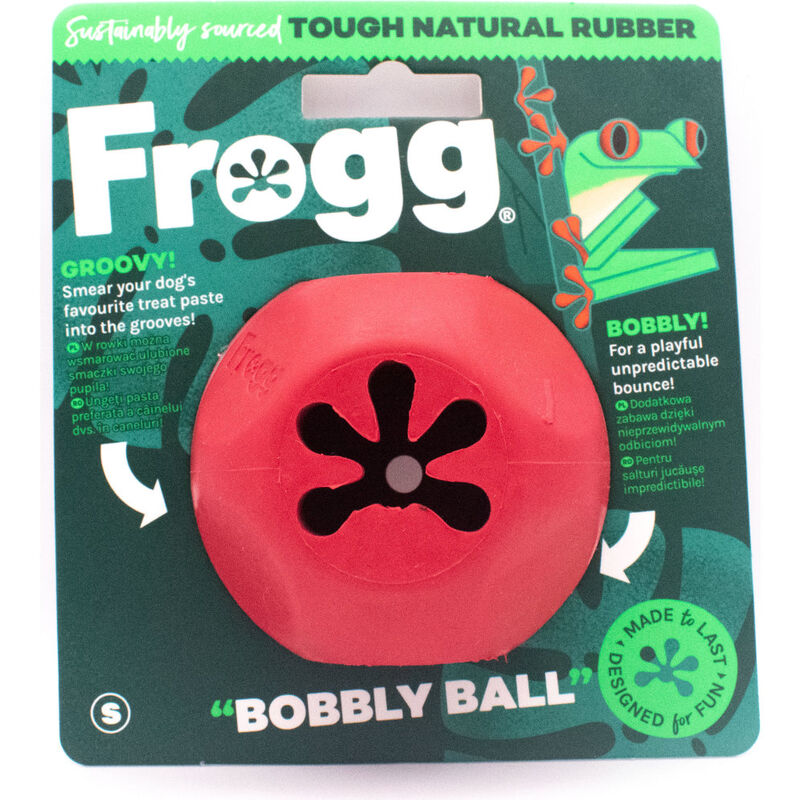 Frogg Rubber Dog Toy, Bobbly Ball, Medium image number null