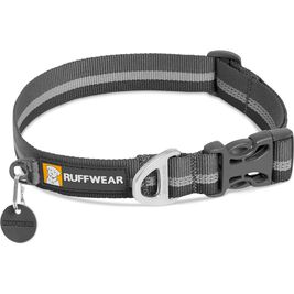 Ruffwear Crag Reflective Dog Collar, Granite Gray, 11-14-in
