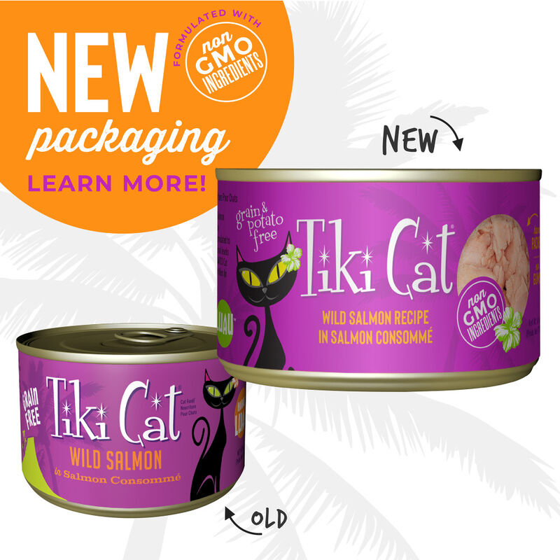 Tiki Cat Luau Canned Cat Food, Wild Salmon, 6-oz image number null